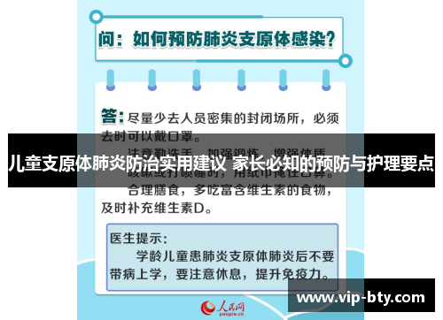 儿童支原体肺炎防治实用建议 家长必知的预防与护理要点